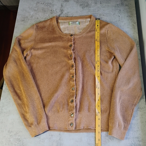 Tommy Bahama Cardigan Womens Small Tan Business Casual Office Career Neutral - Picture 9 of 11